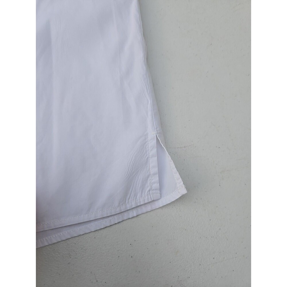 Hill House Home White Ruffle Collar Blouse XS Cotton Button Front Top - Picture 9 of 11